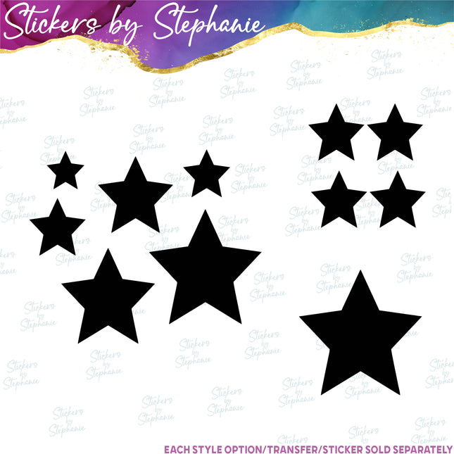 (s01-159) Star Silhouette Iron-On Transfer