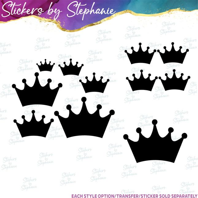 (s01-160) Crown Tiara Iron-On Transfer