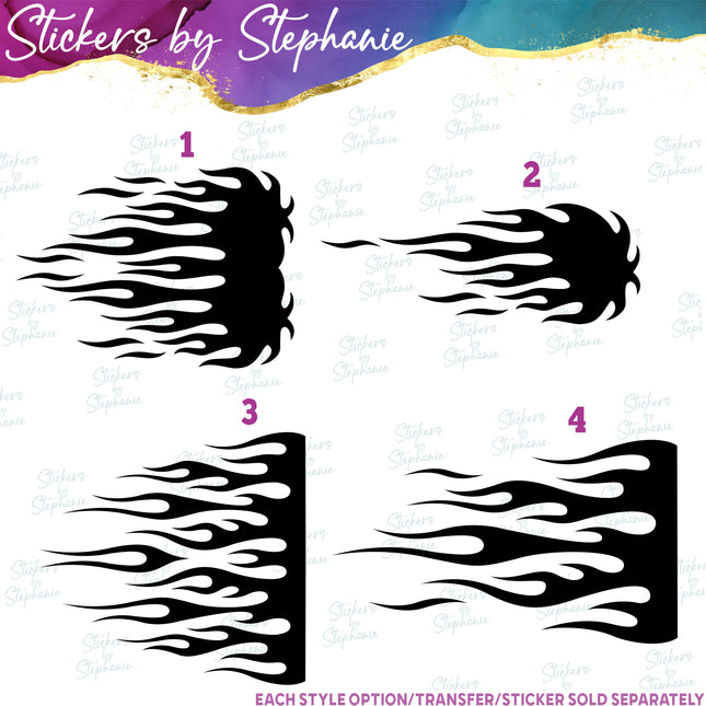 (s01-165) Flames, Fire Iron-On Transfer