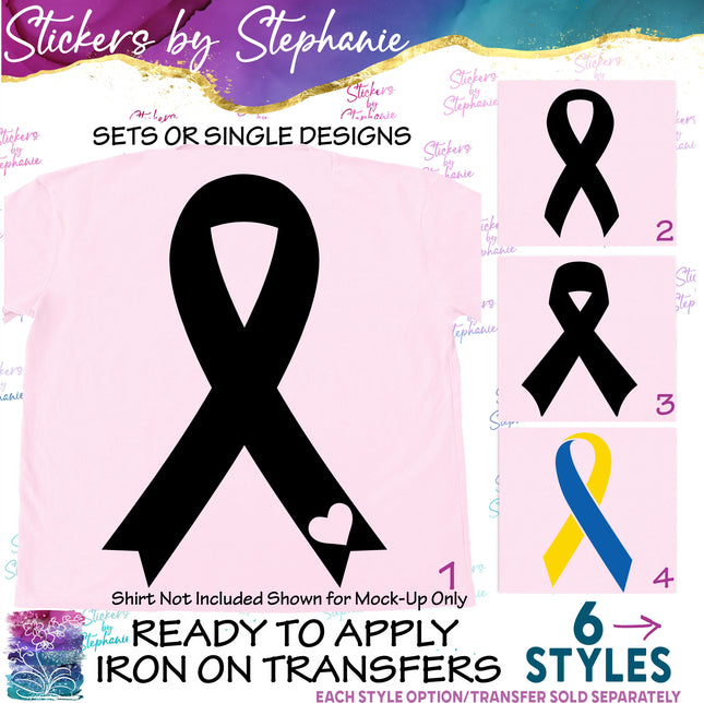 (s01-181) Awareness Ribbon Iron-On Transfer