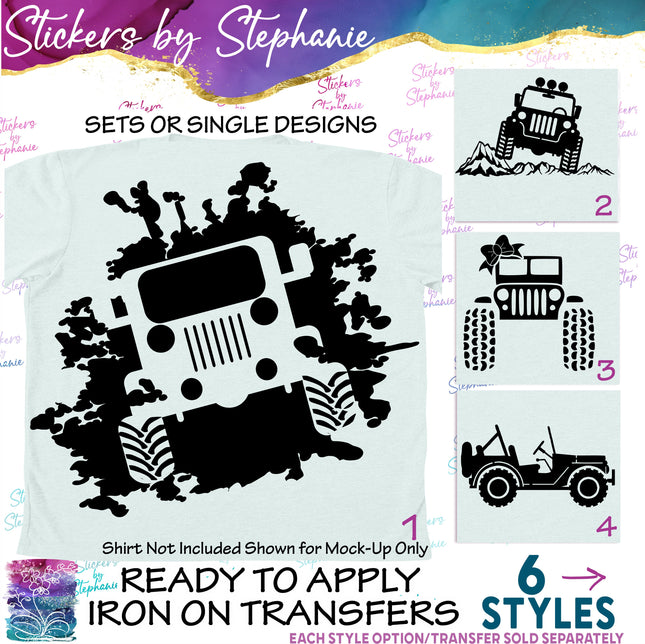 (s01-186) 4x4 Off Road Vehicle Iron-On Transfer