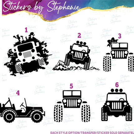 (s01-186) 4x4 Off Road Vehicle Iron-On Transfer