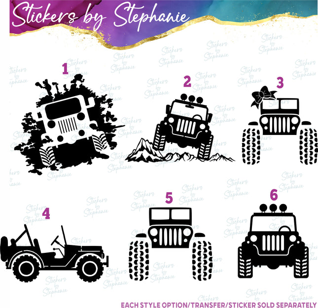 (s01-186) 4x4 Off Road Vehicle Iron-On Transfer