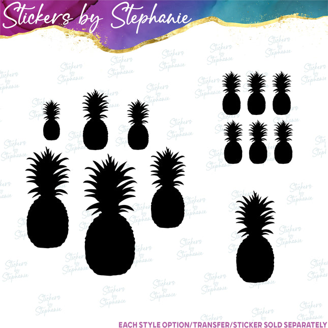 (s01-187) Pineapple Silhouette Iron-On Transfer
