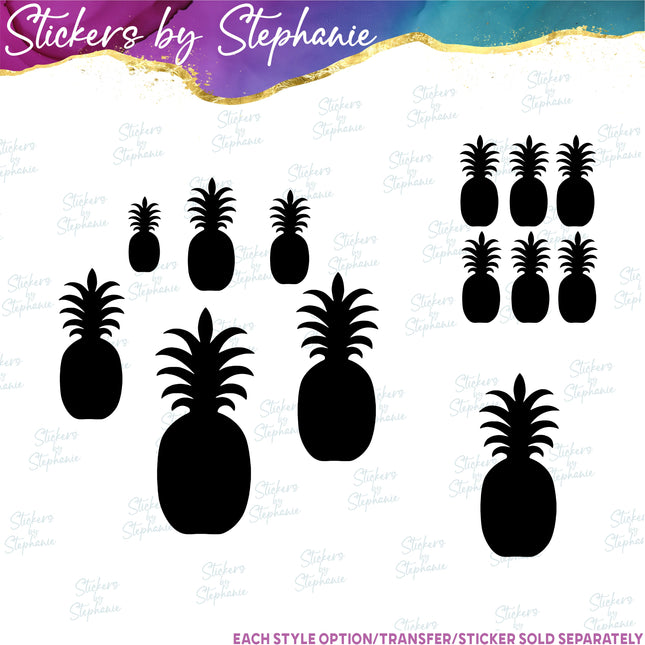 (s01-188) Pineapple Silhouette Iron-On Transfer