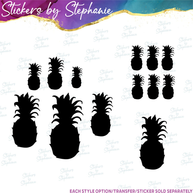 (s01-189) Pineapple Silhouette Iron-On Transfer