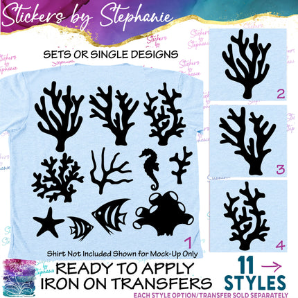 (s01-200) Coral Iron-On Transfer