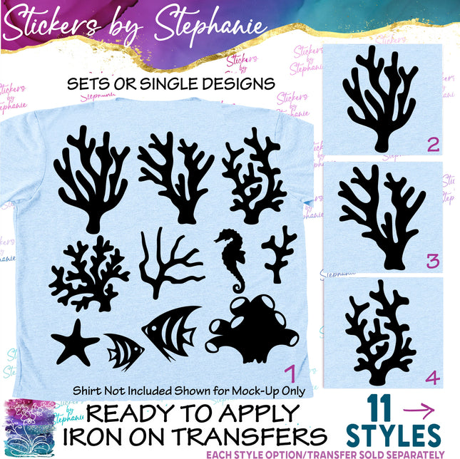 (s01-200) Coral Iron-On Transfer