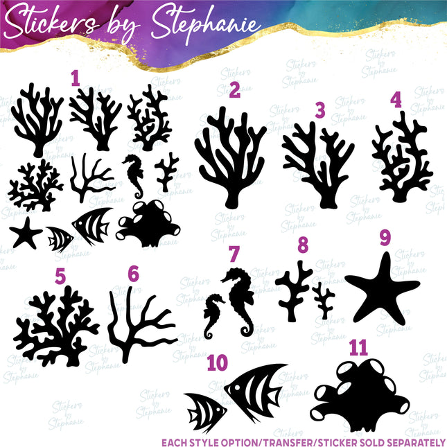 (s01-200) Coral Iron-On Transfer