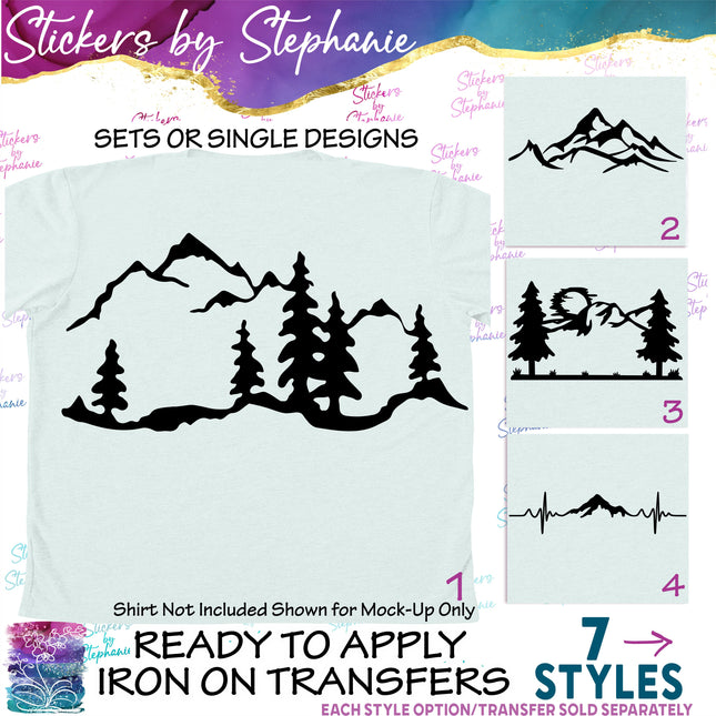(s01-024) Mountains Iron-On Transfer