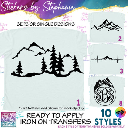 (s01-024) Mountains Iron-On Transfer