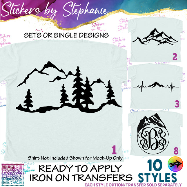 (s01-024) Mountains Iron-On Transfer