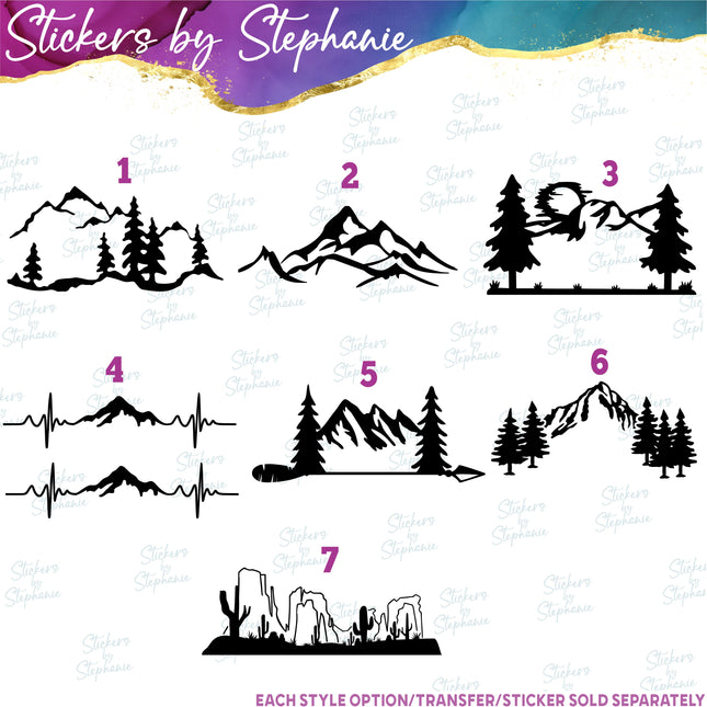 (s01-024) Mountains Iron-On Transfer