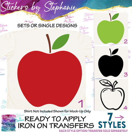 (s01-043) Apple Iron-On Transfer