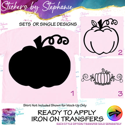 (s01-044) Pumpkin Iron-On Transfer