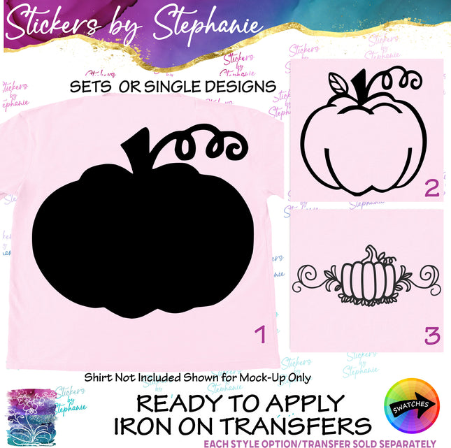 (s01-044) Pumpkin Iron-On Transfer