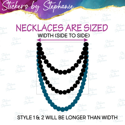 (s01-006) Pearl Necklace Iron-On Transfer or Sticker