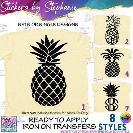 (s01-074) Pineapple Iron-On Transfer