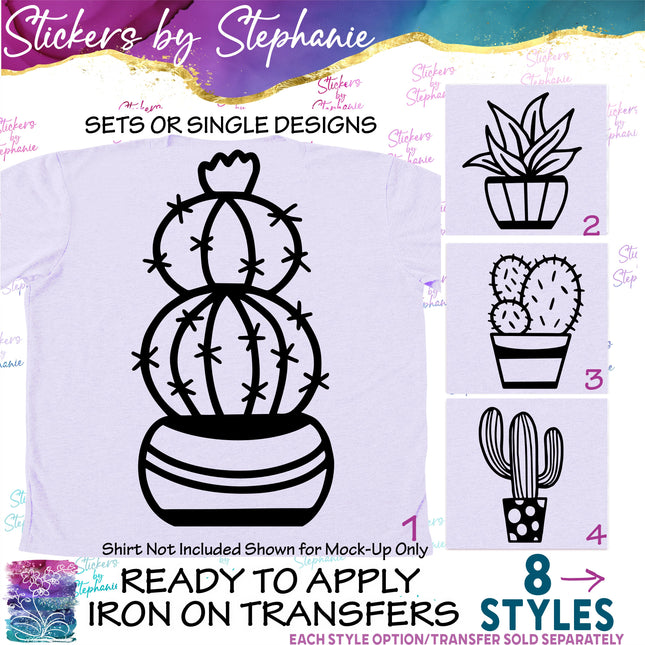 (s01-076) Cactus Iron-On Transfer