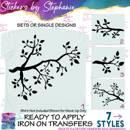 (s01-099) Tree Branch Silhouette Iron-On Transfer