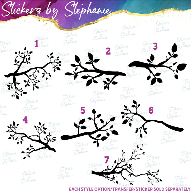 (s01-099) Tree Branch Silhouette Iron-On Transfer