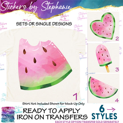 (s02-183) Pink Half Quarter Slice Heart Illustrated Graphic Iron-On Transfer or Sticker