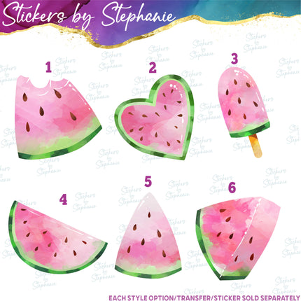 (s02-183) Pink Half Quarter Slice Heart Illustrated Graphic Iron-On Transfer or Sticker