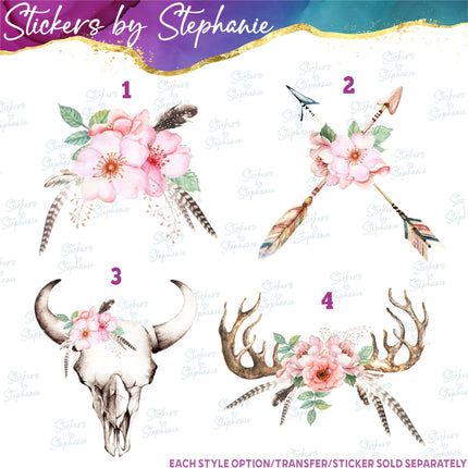 (s02-228) Pink Wild Rose Flowers Graphic Iron-On Transfer or Sticker