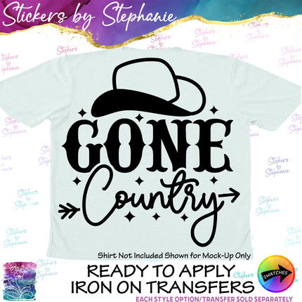 (s03-010) Gone Country Iron-On Transfer