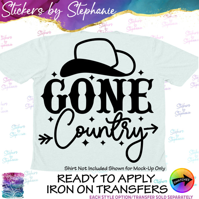 (s03-010) Gone Country Iron-On Transfer