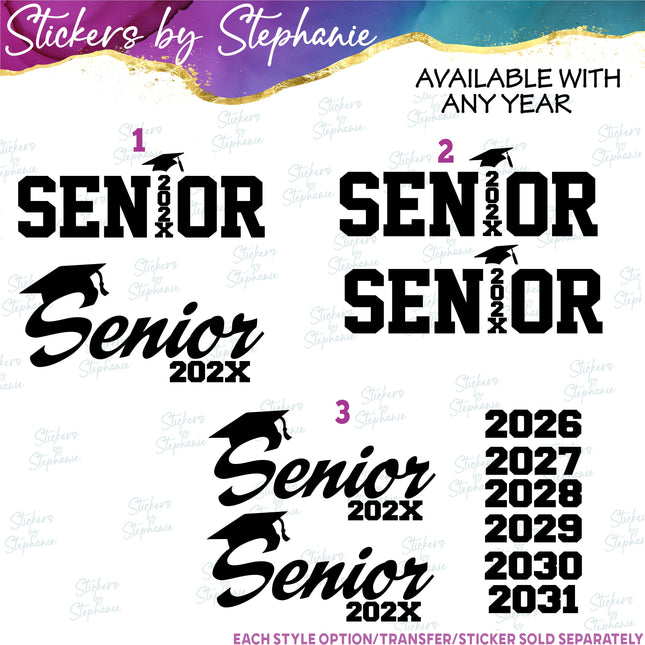 (s03Y-038) Senior Year Iron-On Transfer