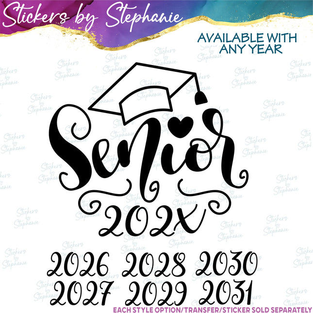 (s03Y-040) Senior Year Iron-On Transfer