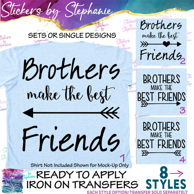 (s03-108) Brothers Make the Best Friends Iron-On Transfer or Sticker