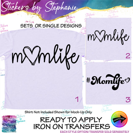 (s03-111) Mom Life Iron-On Transfer