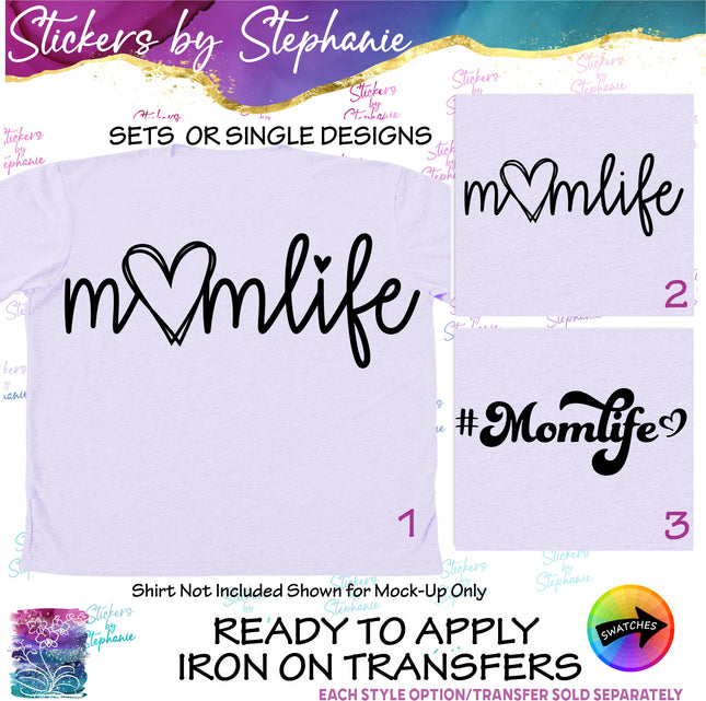 (s03-111) Mom Life Iron-On Transfer