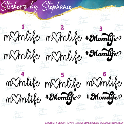 (s03-111) Mom Life Iron-On Transfer