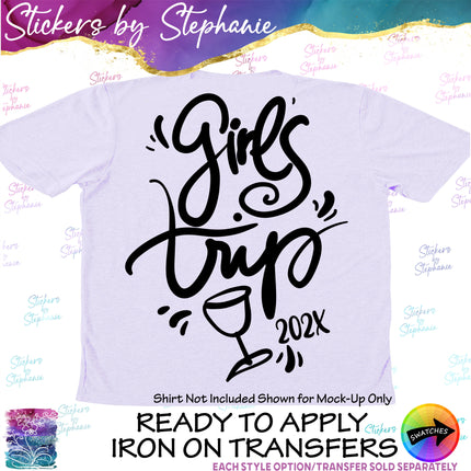 (s03Y-049) Girls Trip Iron-On Transfer