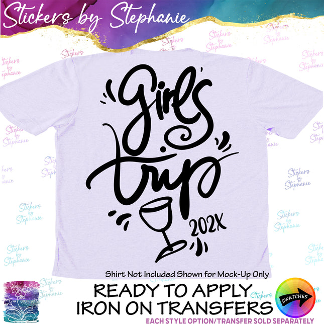(s03Y-049) Girls Trip Iron-On Transfer