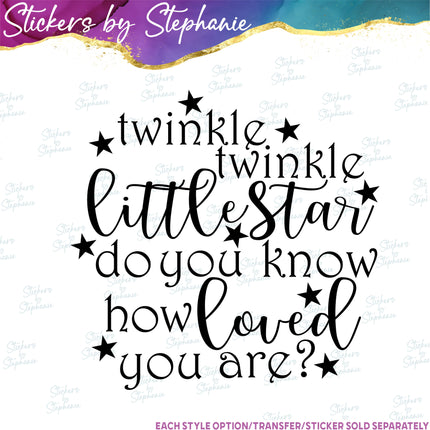 (s03-145) Twinkle Little Star Iron-On Transfer