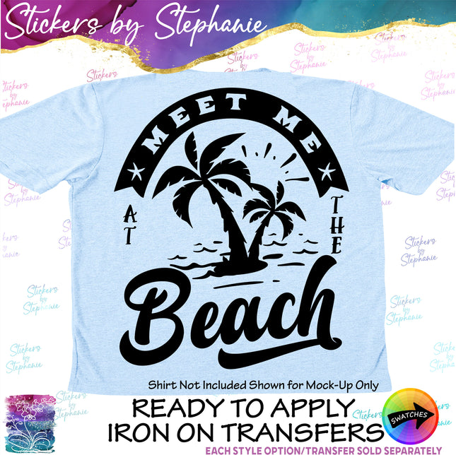 (s03-158) Meet Me at the Beach Iron-On Transfer