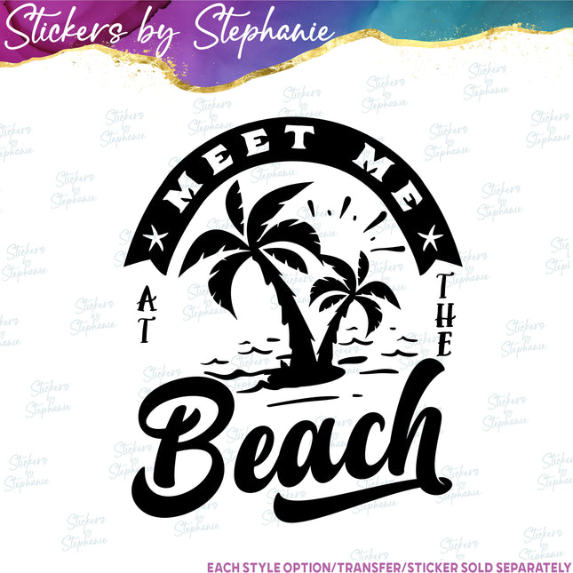 (s03-158) Meet Me at the Beach Iron-On Transfer