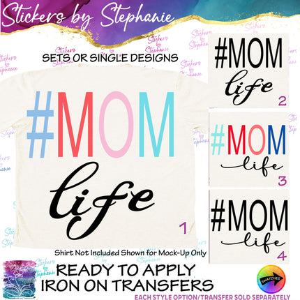 (s03-016) Mom Life Iron-On Transfer or Sticker