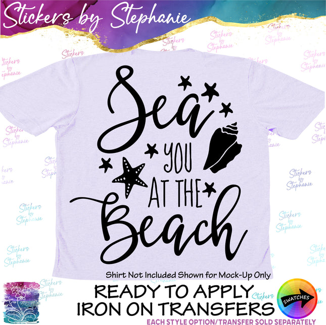 (s03-160) Sea You at the Beach Iron-On Transfer
