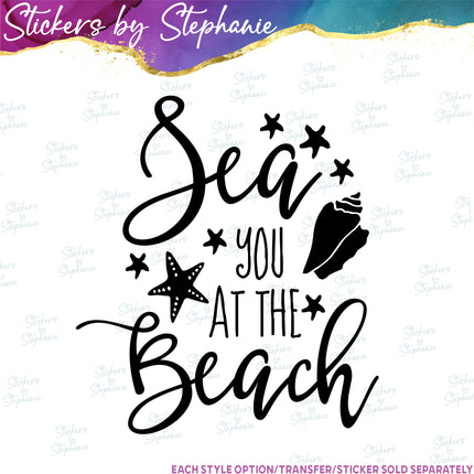 (s03-160) Sea You at the Beach Iron-On Transfer