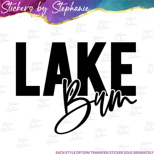 (s03-172) Lake Bum Iron-On Transfer