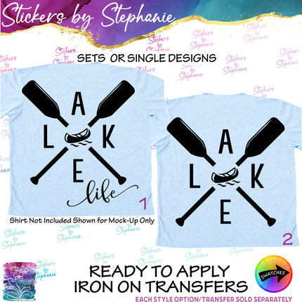 (s03-173) Lake Life Iron-On Transfer or Sticker