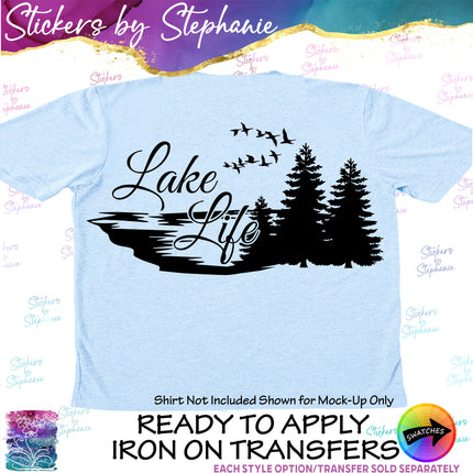 (s03-174) Lake Life Iron-On Transfer