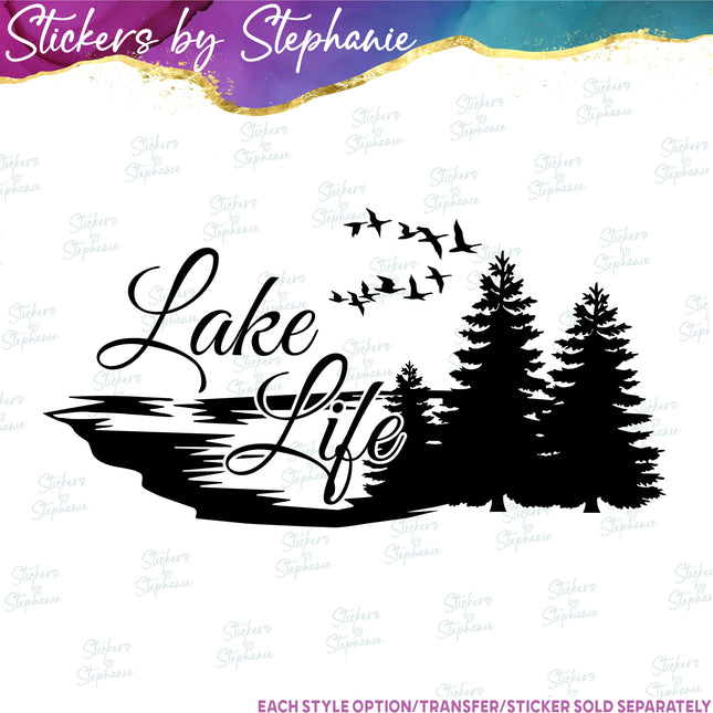 (s03-174) Lake Life Iron-On Transfer
