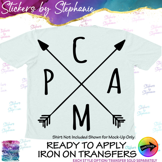(s03-178) Camp Arrows Iron-On Transfer