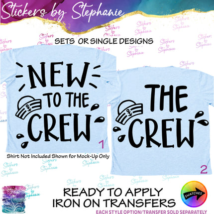 (s03-018) New to the Crew Sailor Hat Iron-On Transfer or Sticker